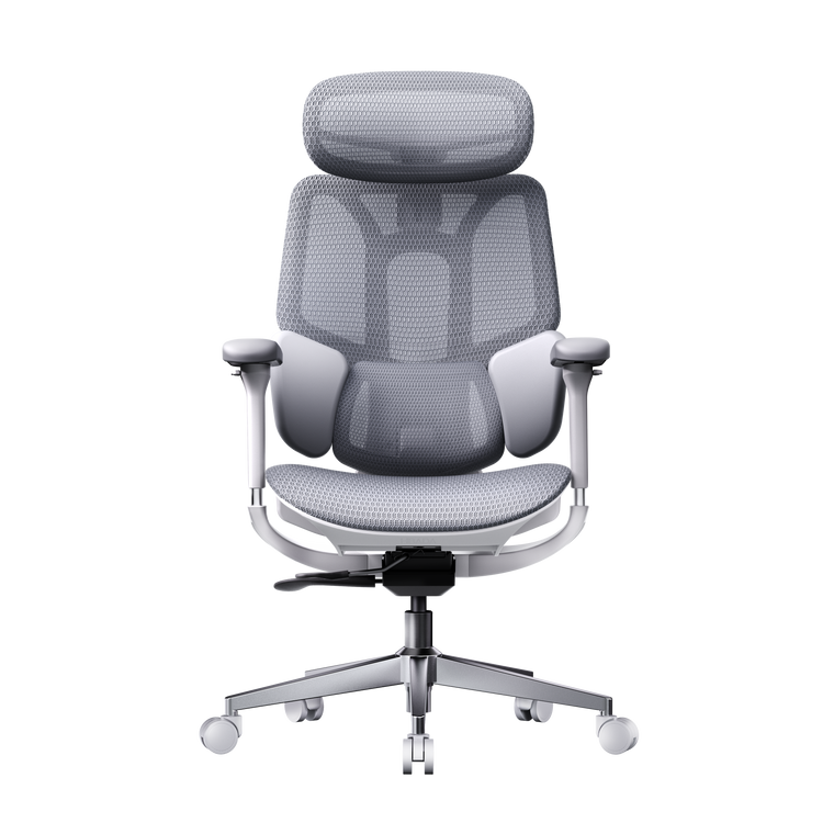 HBADA E3 Air Ergonomic Office Chair without footrest gray front~0-0