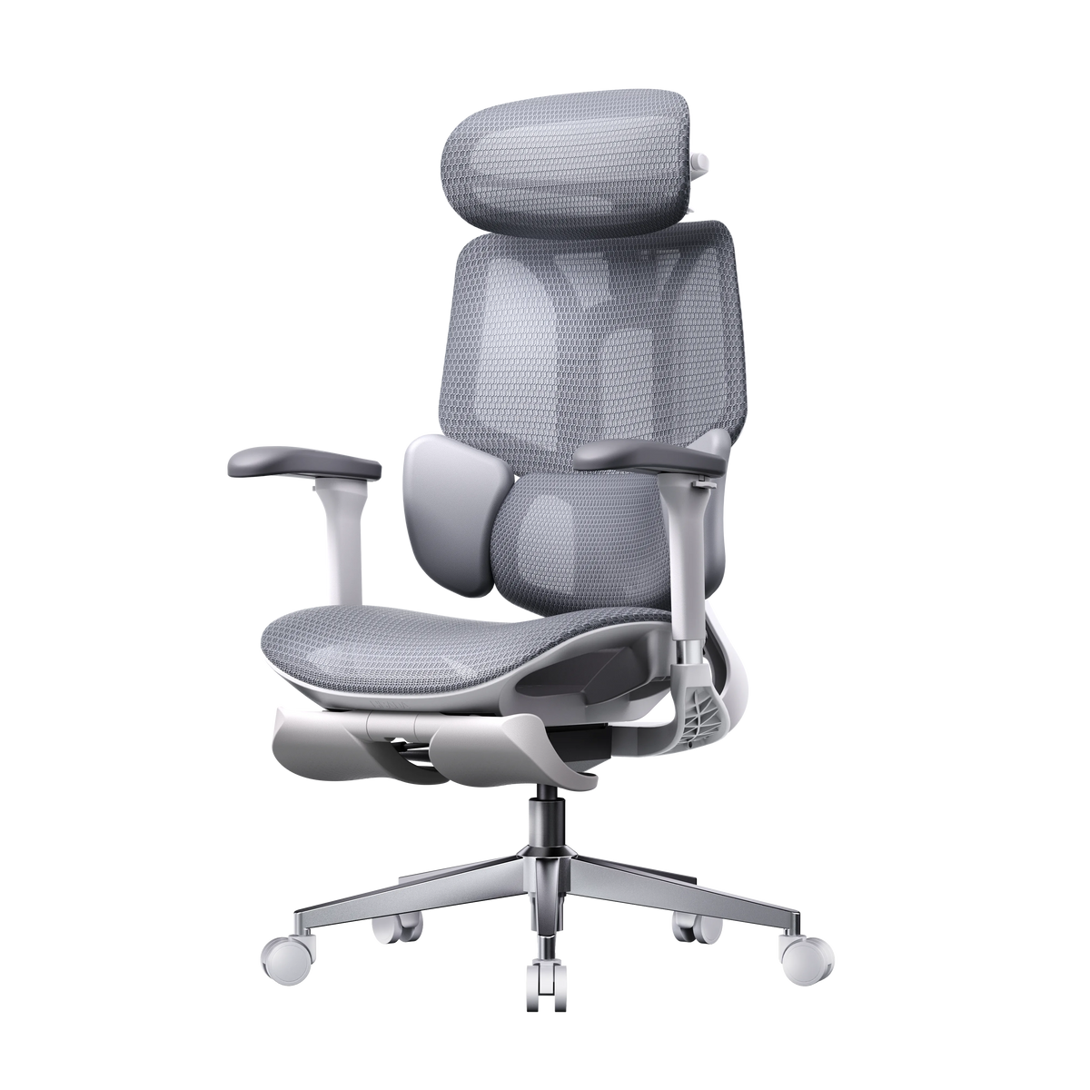 HBADA E3 Air Ergonomic Office Chair without footrest gray front~0-1