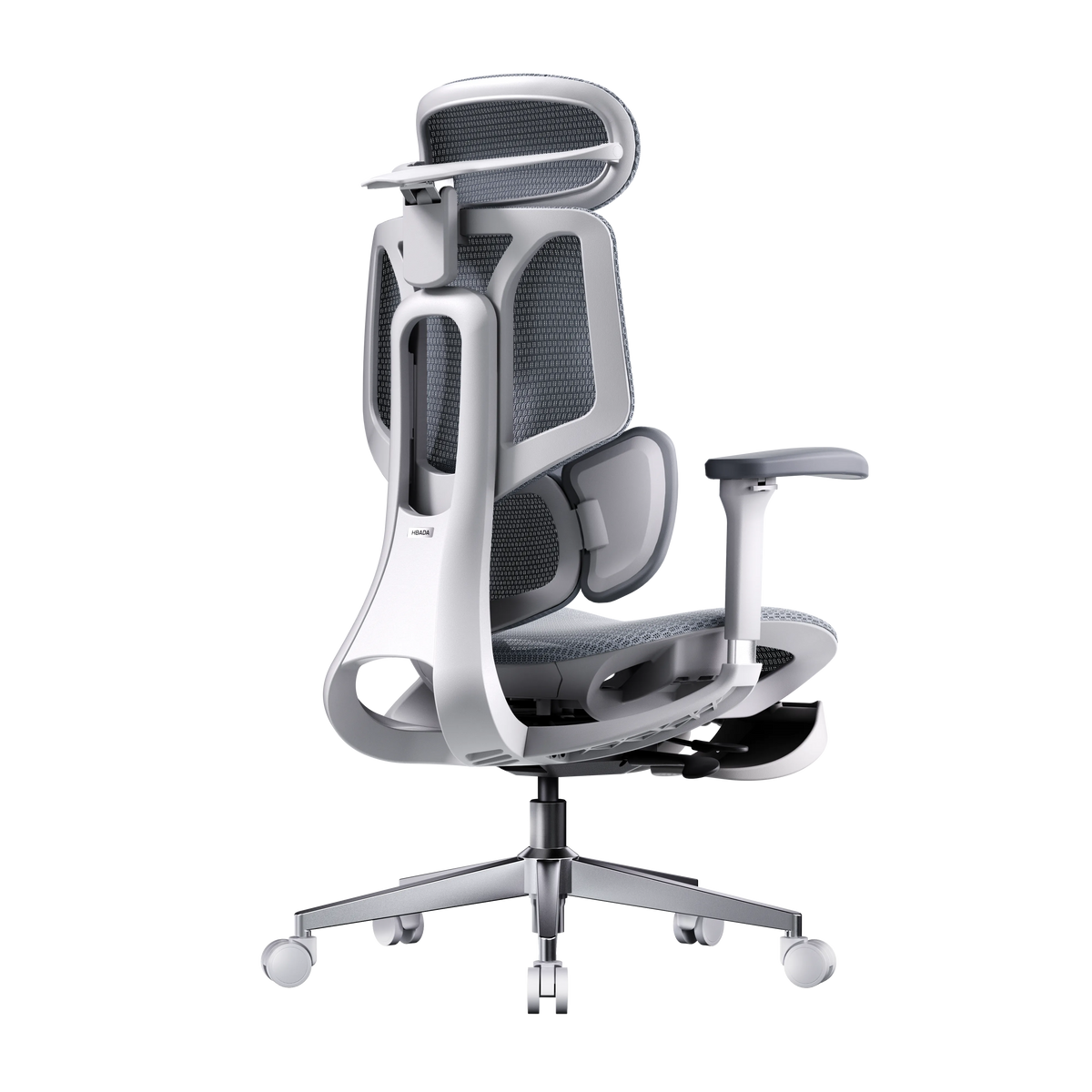 HBADA E3 Air Ergonomic Office Chair without footrest gray front~0-1