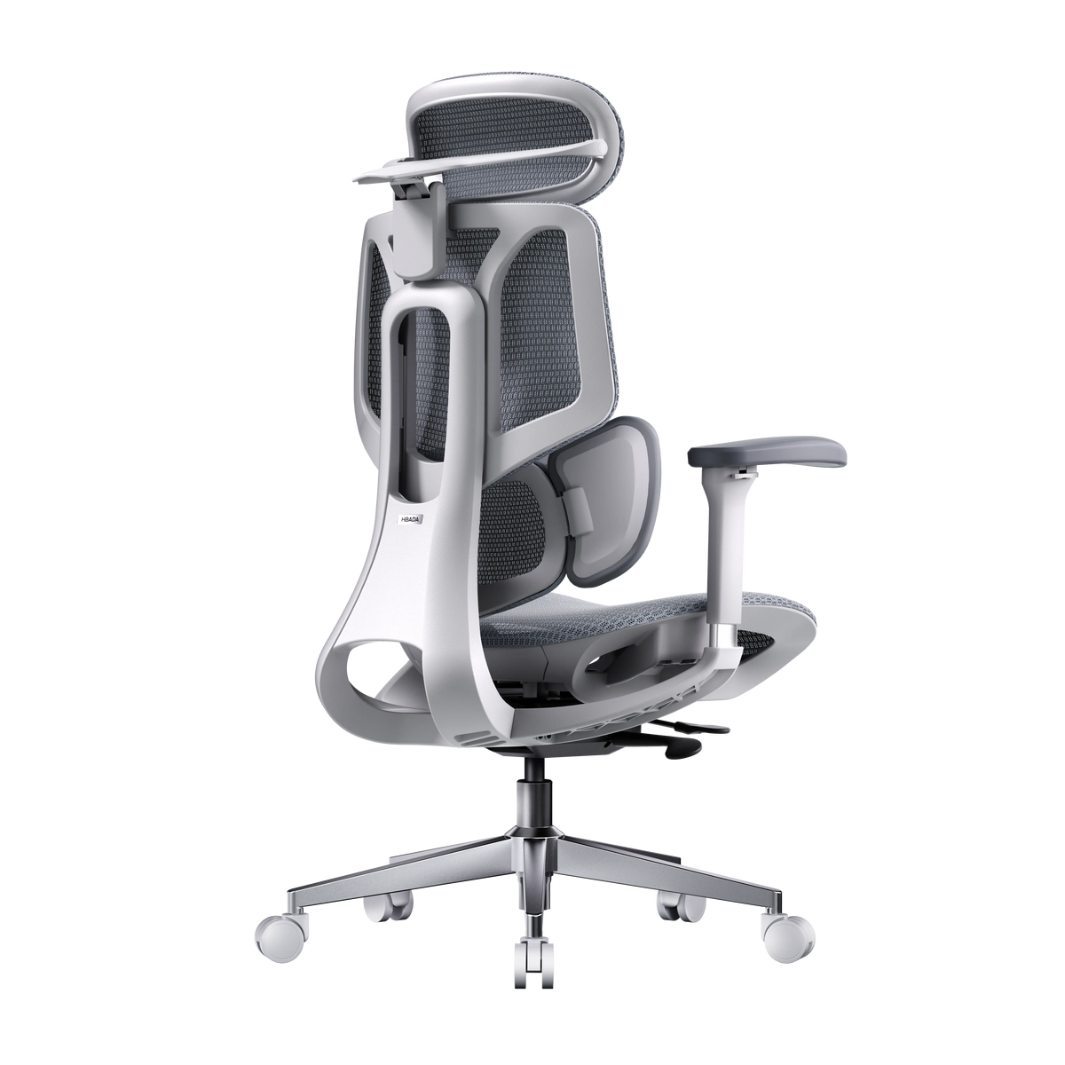 HBADA E3 Air Ergonomic Office Chair without footrest gray front~0-0