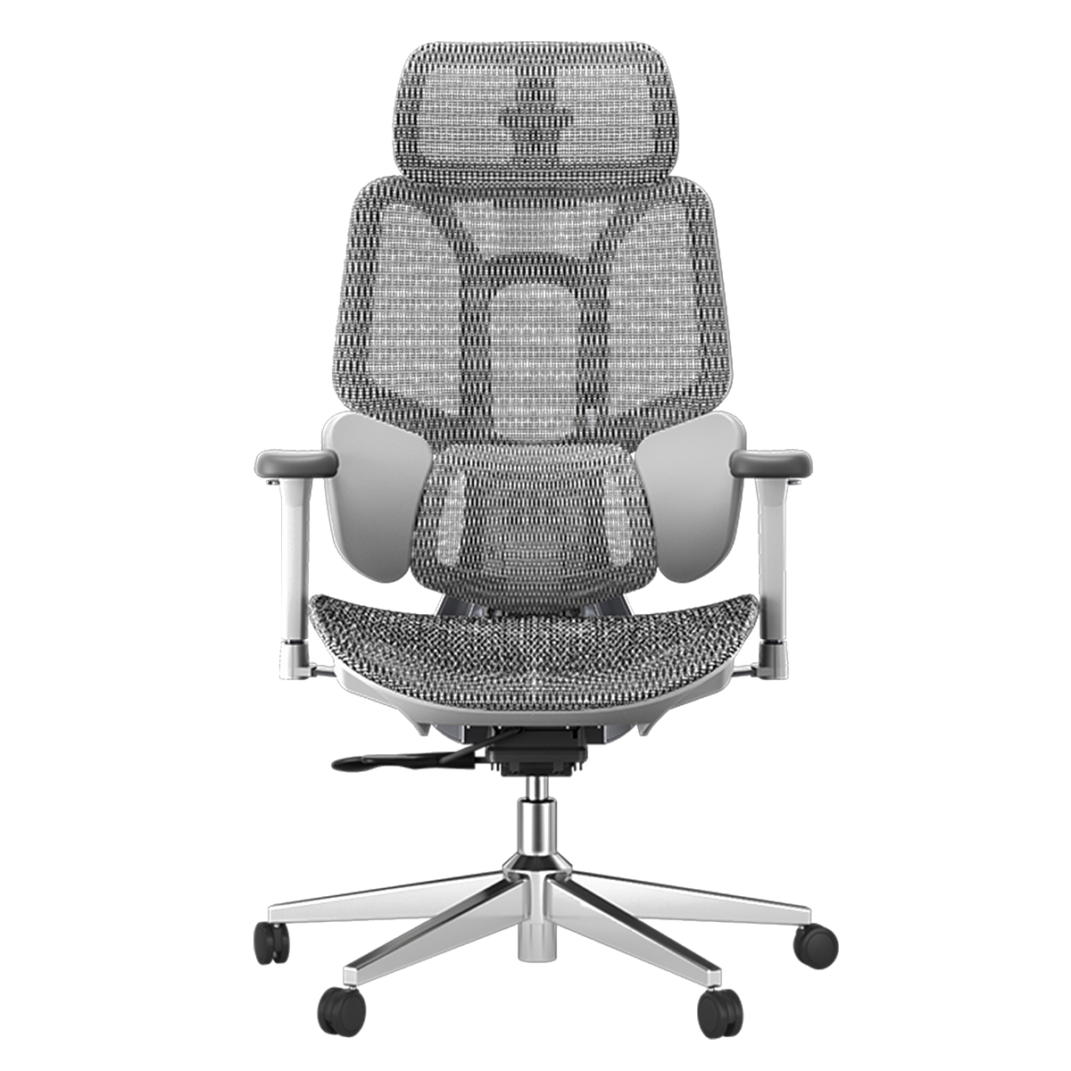 HBADA E3 Air Ergonomic Office Chair without footrest gray front~0-0