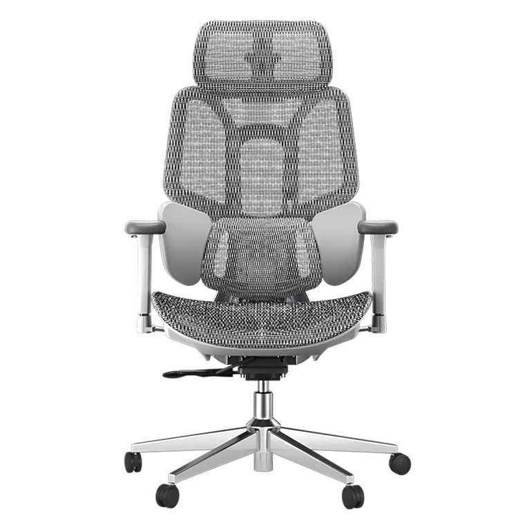 HBADA E3 Air Ergonomic Office Chair without footrest gray front~0-0
