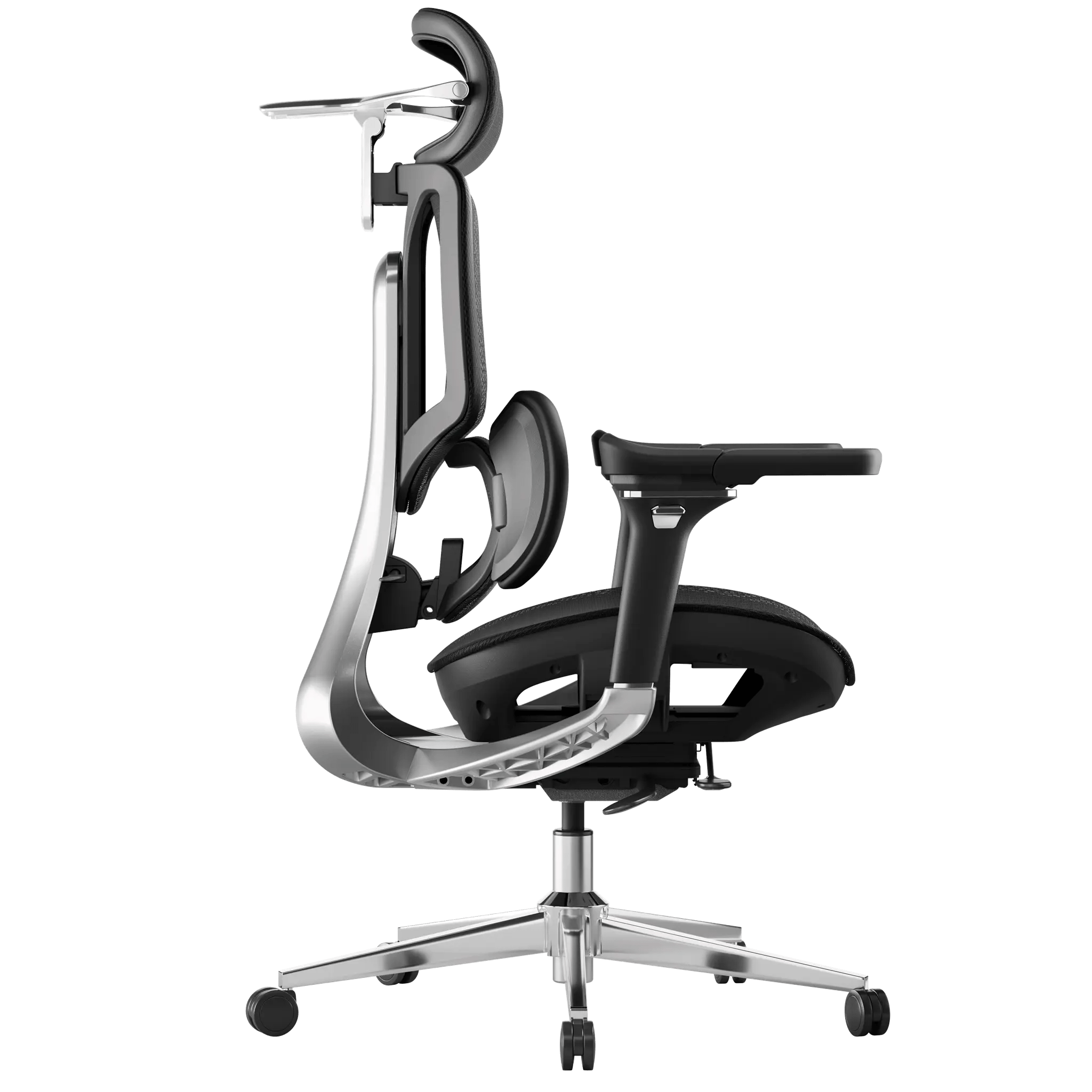 HBADA E3 Pro Ergonomic office chair with adjustable headrest and lumbar support without Footrest  black~1-1