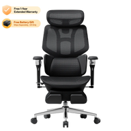 Front view of the black HBADA X7 ergonomic office chair