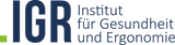 Logo of IGR Institut für Gesundheit und Ergonomie with a clear background