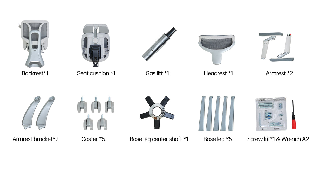 HBADA E3 Pro ergonomic office chair box kit