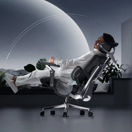 HBADA E3 Ultra Ergonomic Office Chair Futuristic(with Footrest) black in use~scene~0