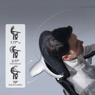 HBADA E3 Ultra Ergonomic Office Chair Futuristic(with Footrest) black headrest~scene~0