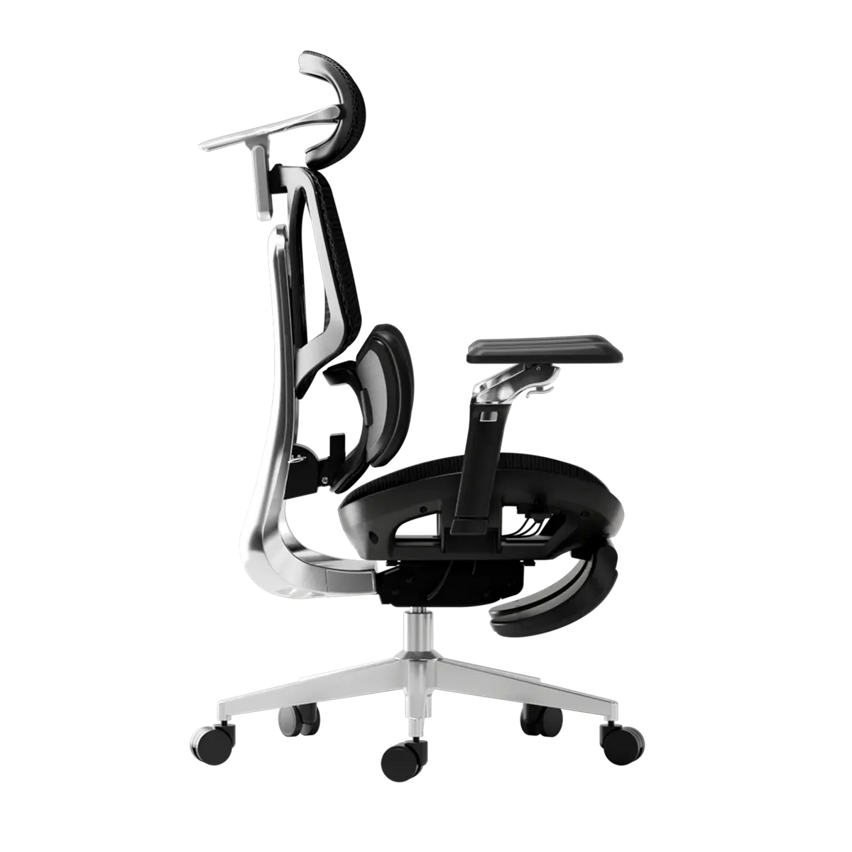HBADA E3 Ultra Ergonomic Office Chair Futuristic(with Footrest) black right~0