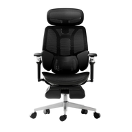 HBADA E3 Ultra Ergonomic Office Chair Futuristic(with Footrest) black front~0