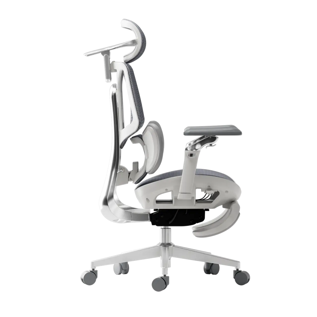 HBADA E3 Ultra Ergonomic Office Chair Futuristic(with Footrest) gray right