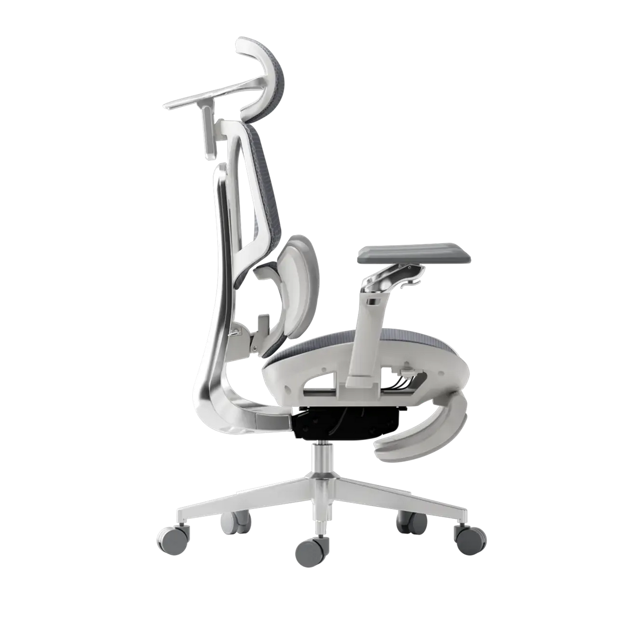HBADA E3 Ultra Ergonomic Office Chair Futuristic(with Footrest) gray right~1