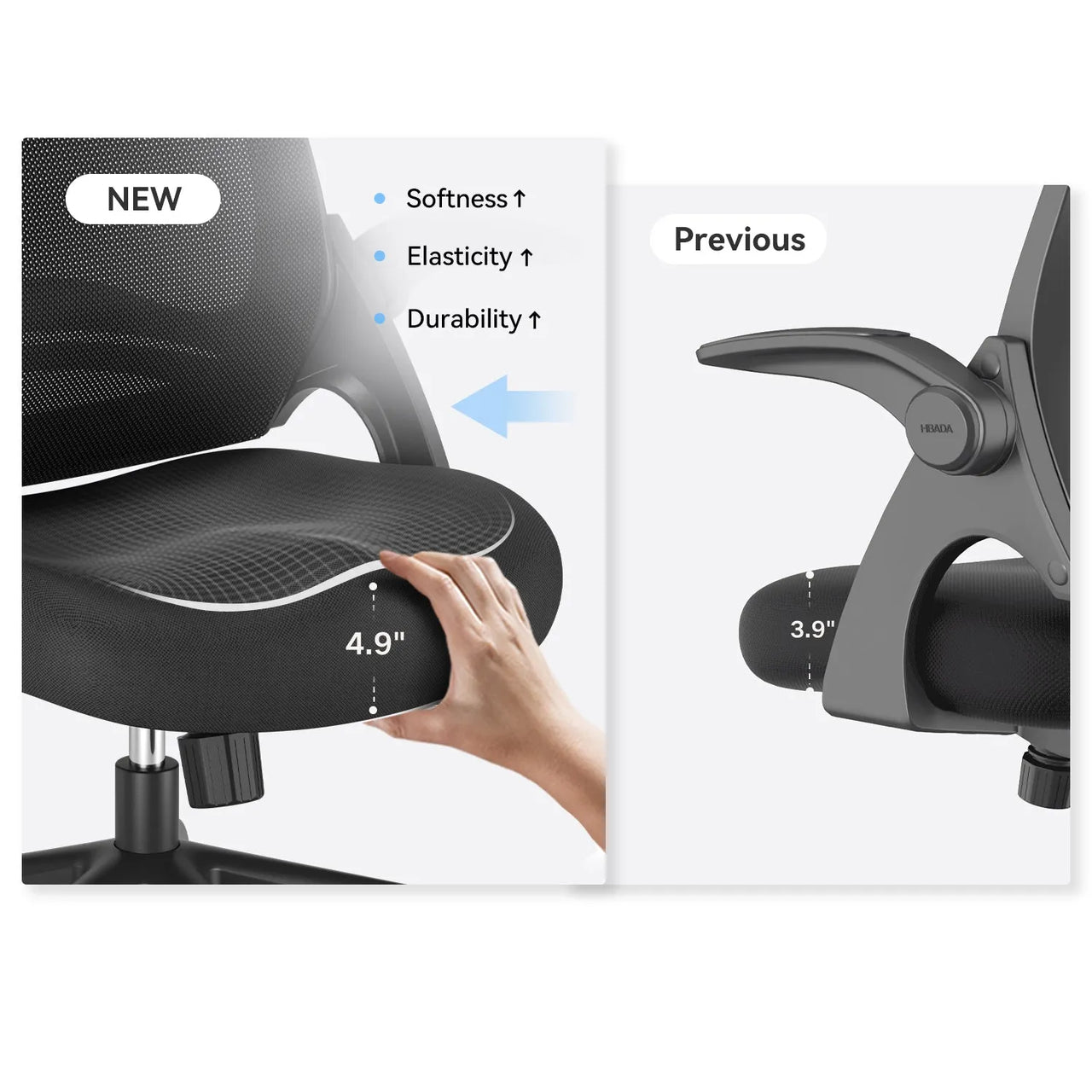 HBADA Penguin-inspired Office Chair -J1 black seat~0