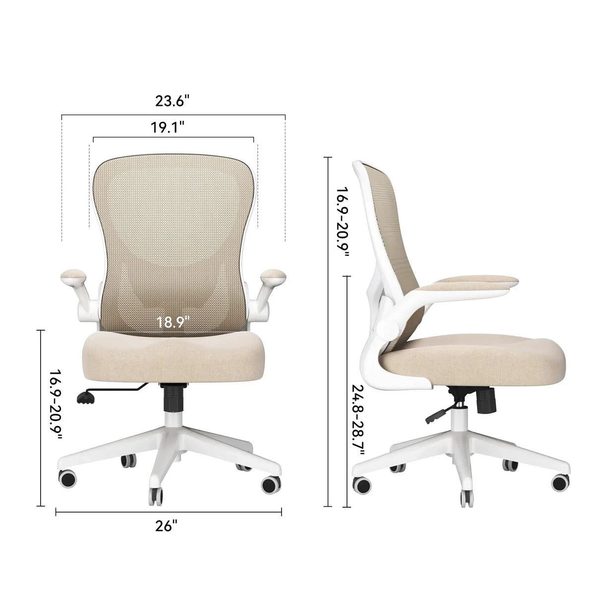 Hbada_J3_office_Chair gray dimensions~0