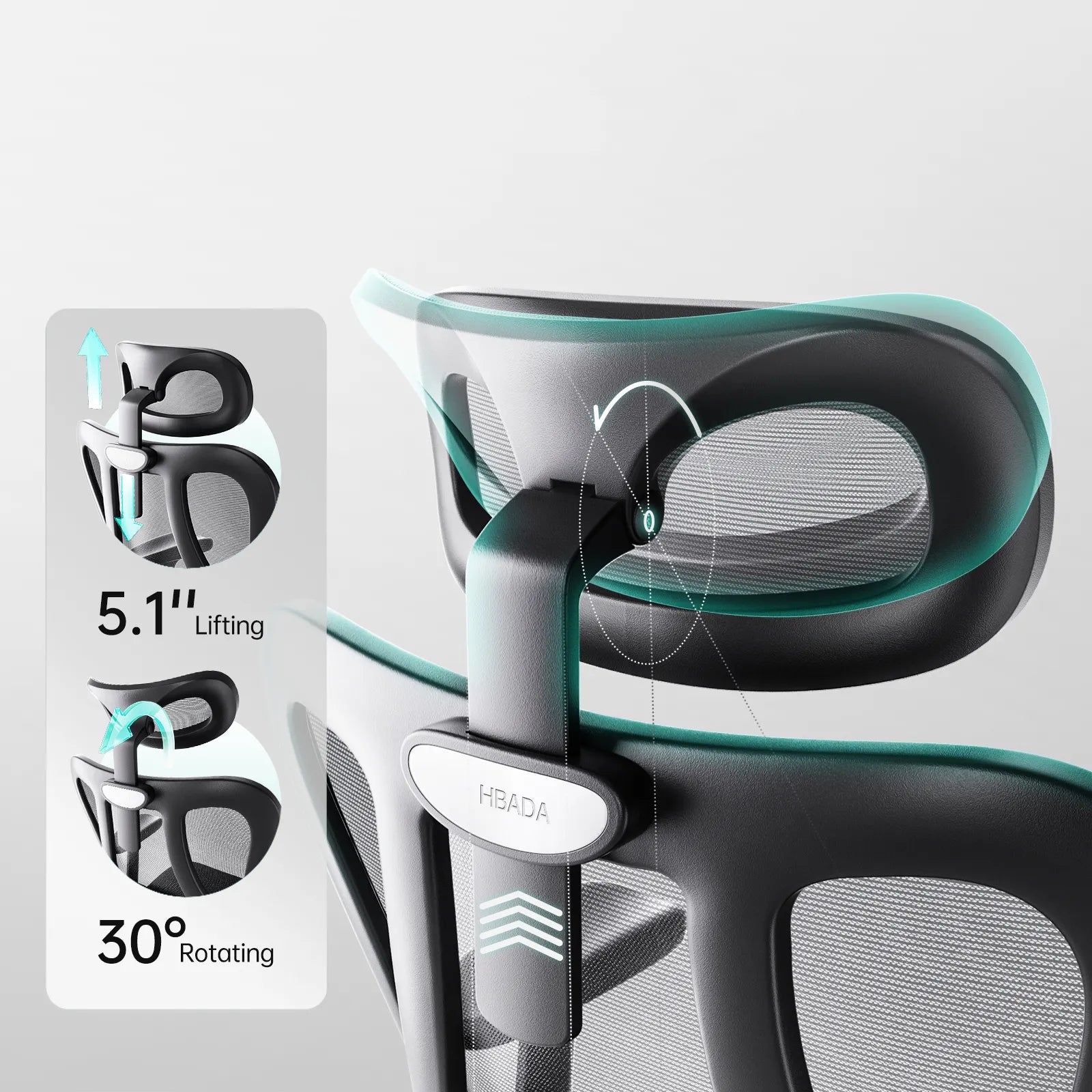 HBADA P3 Ergonomic Chair without Footrest