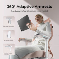 E3 Air pink chair adjustable armrest