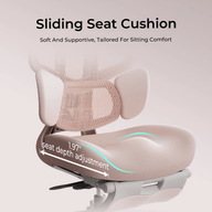 E3 Air pink chair seat depth adjustment feature