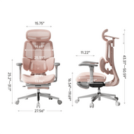 E3 Air pink chair size and dimension diagram