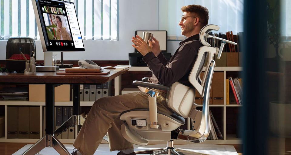 Hbada Chair facing time Real Customer Review Photo — Ergonomic Setup at Home