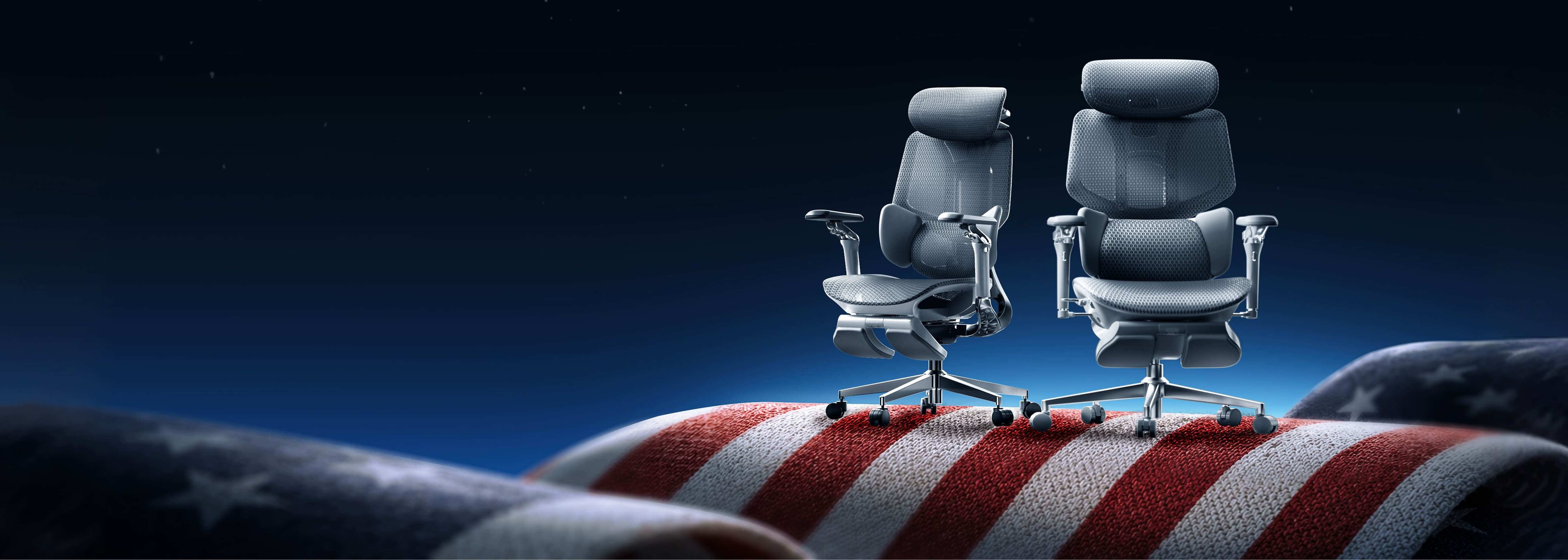 HBADA E3 Series key visual setup, blending premium modern aesthetics with medical-grade spinal alignment ergonomics.