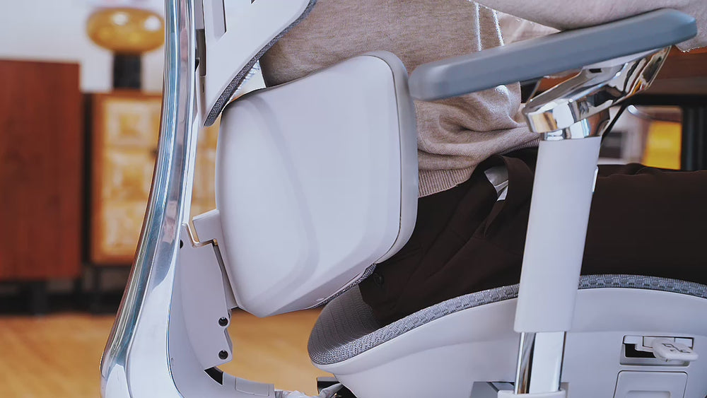 Hbada Ergonomic Office x7 ai lumber tracking Chair User Photo — Home Desk Setup