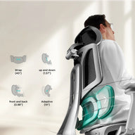 HBADA E3 Air Ergonomic Office Chair without footrest gray lumbar support~scene