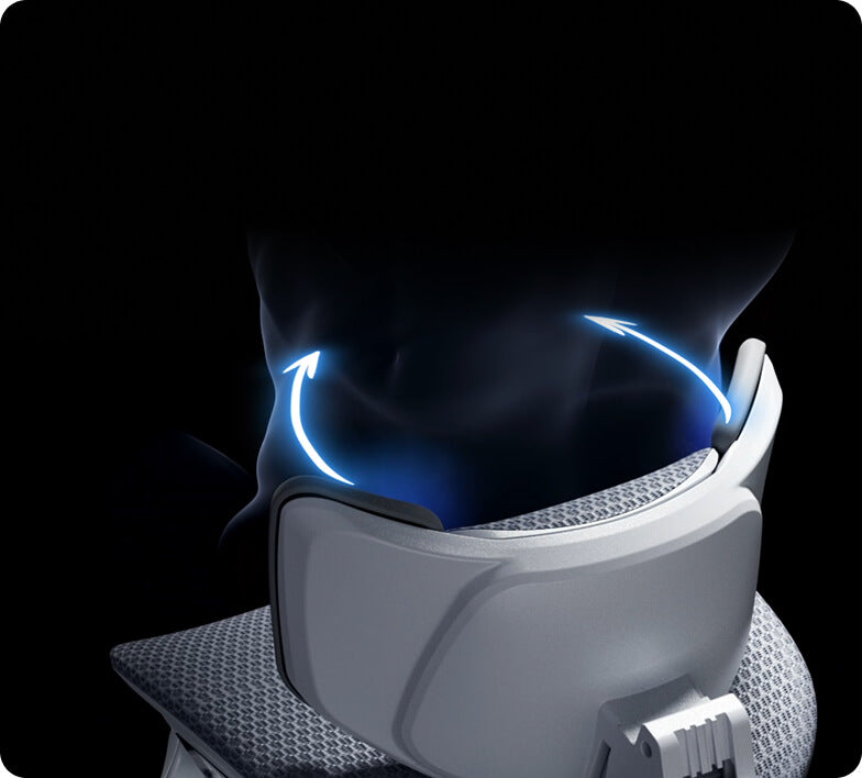 Smart tracking lumbar support completing your ideal chair ergonomic office setup.