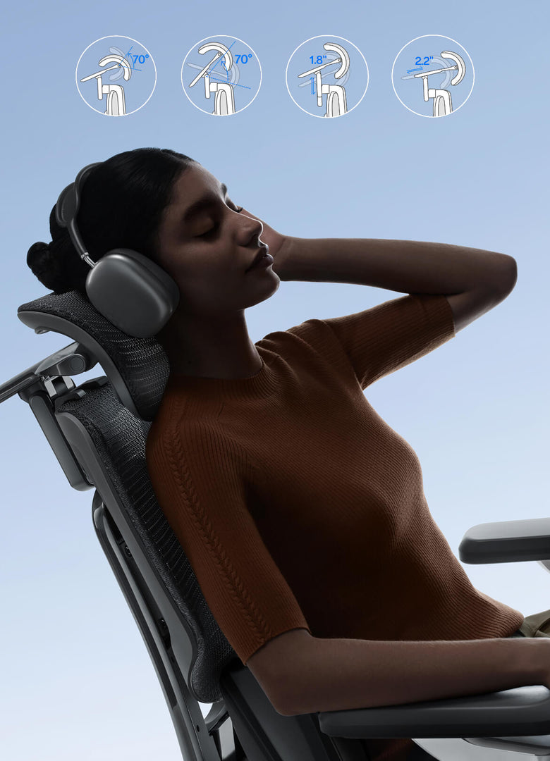 Dual dynamic backrest of Hbada X7 Prestige mobile view.
