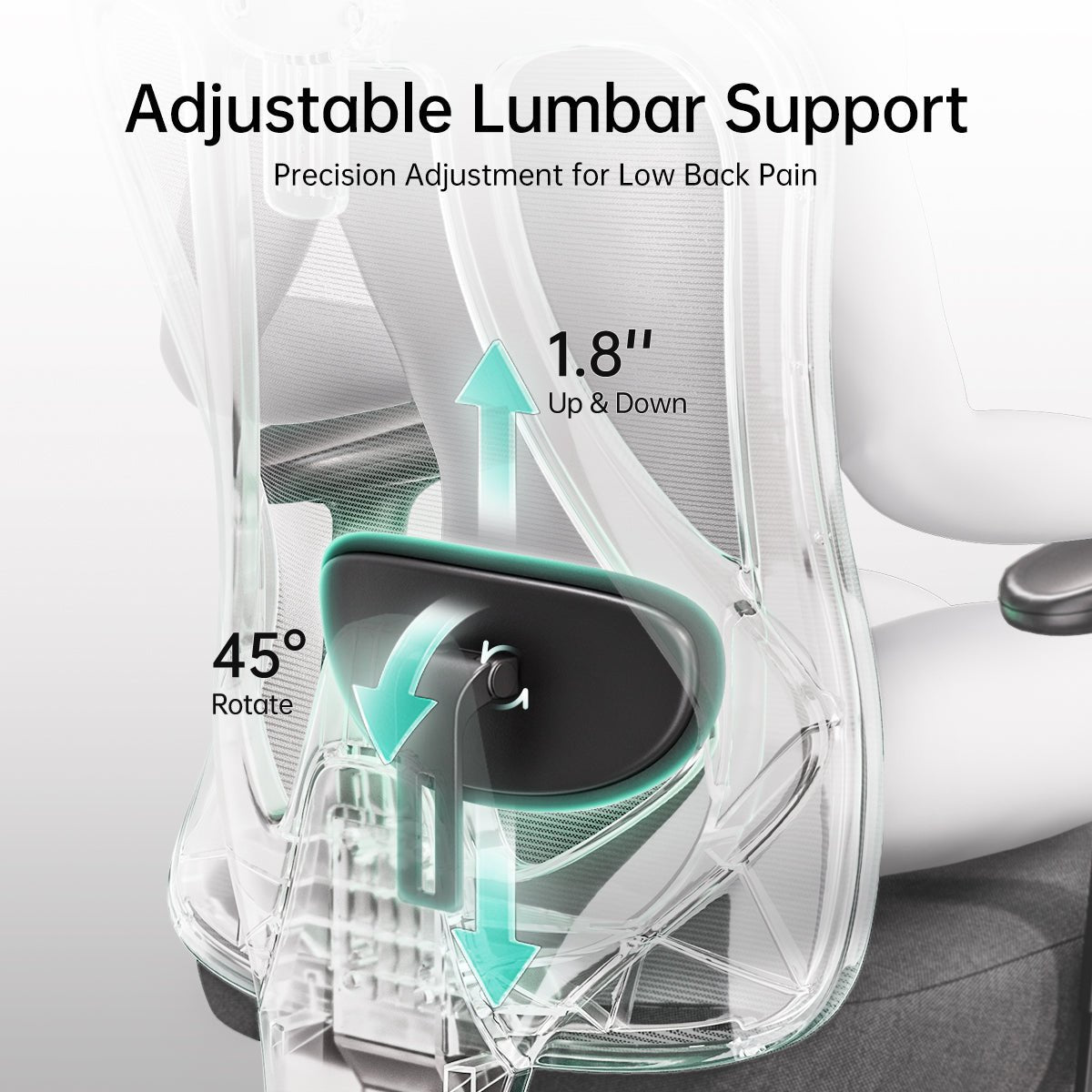 HBADA P3 Ergonomic Chair with Footrest