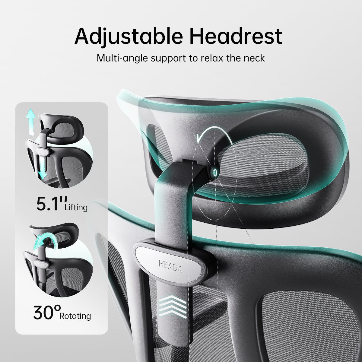 HBADA P3 Ergonomic Chair without Footrest