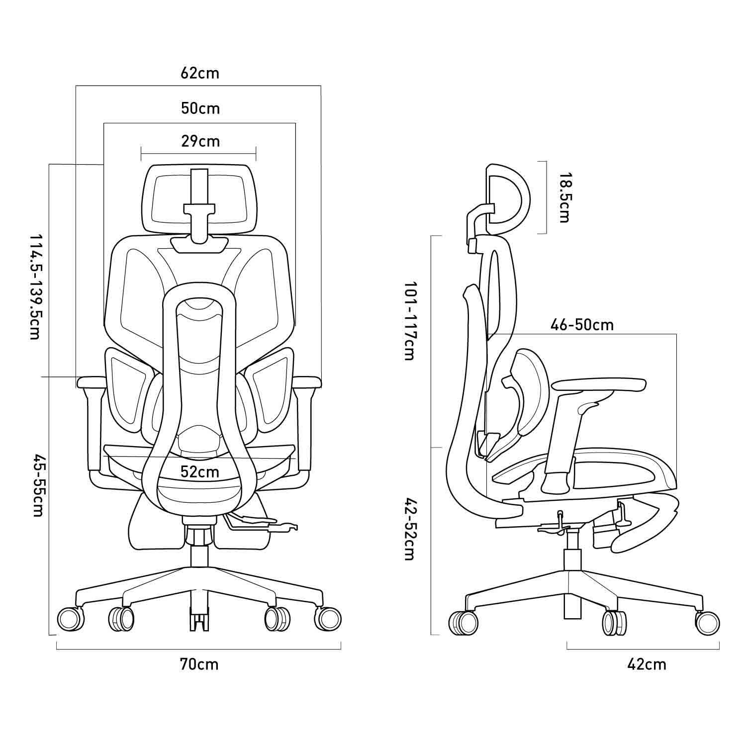 HBADA E3 Ergonomic office chair